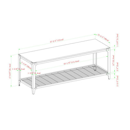 Norfolk Furniture Industrial Coffee Table Dark Brown