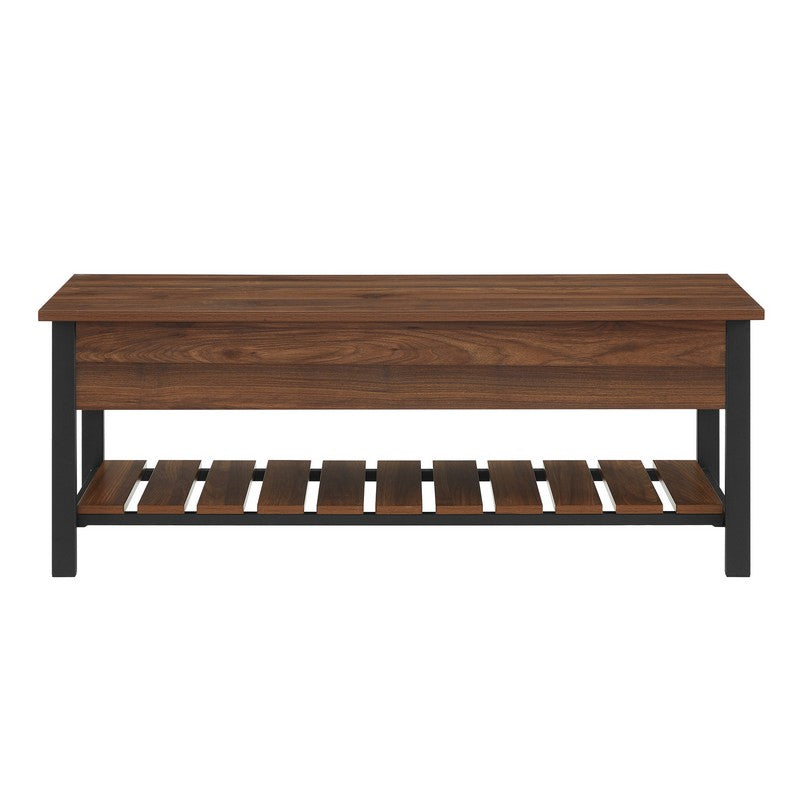 Farmhouse Hall Bench Dark Brown