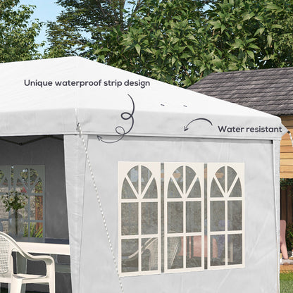 Outsunny 3 x 6M Half-Open Garden Gazebo