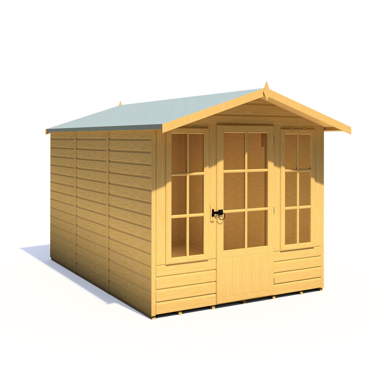 Shire Badminton 6' 8" x 9' 8" Apex Summerhouse - Premium Dip Treated Shiplap