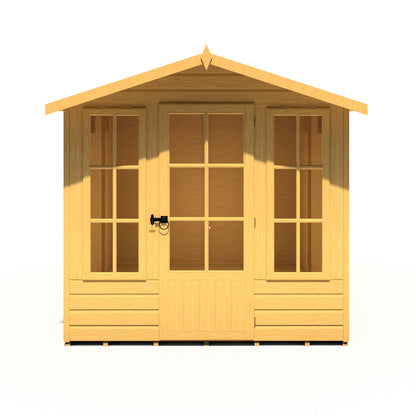 Shire Badminton 6' 8" x 9' 8" Apex Summerhouse - Premium Dip Treated Shiplap