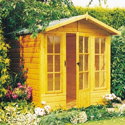 Shire Shire Badminton 6' 8" x 9' 8" Apex Summerhouse - Premium Dip Treated Shiplap