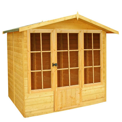 Shire Shire Badminton 6' 8" x 9' 8" Apex Summerhouse - Premium Dip Treated Shiplap