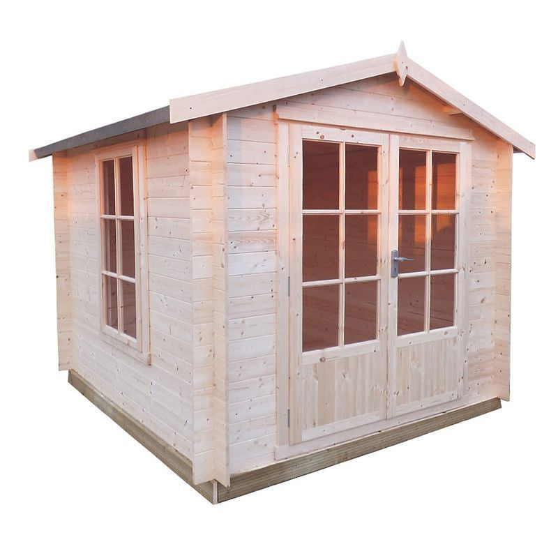 Shire Shire Barnsdale 6' 10" x 6' 10" Apex Log Cabin - Premium 19mm Cladding Log Clad