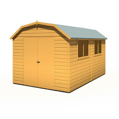 Shire Barn 11' 9" x 7' 10" Barn Shed - Premium Coated Shiplap