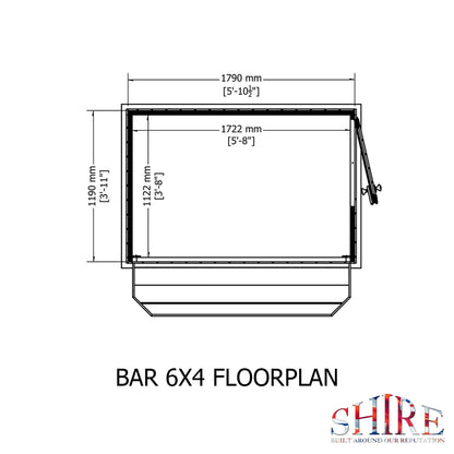 Shire Paradise 6' 4" x 7' 7" Reverse Apex Shed - Premium Dip Treated Shiplap