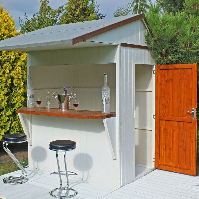 Shire Shire Paradise 6' 4" x 7' 7" Reverse Apex Shed - Premium Dip Treated Shiplap