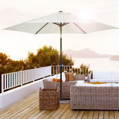 Outsunny Outsunny 2.7M Garden Parasol Umbrella with Tilt and Crank