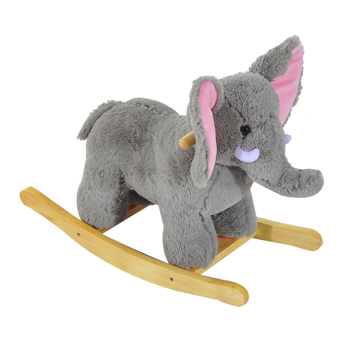 61L x 23W x 43H cm Kids Plush Ride On Cute Elephant design-Grey