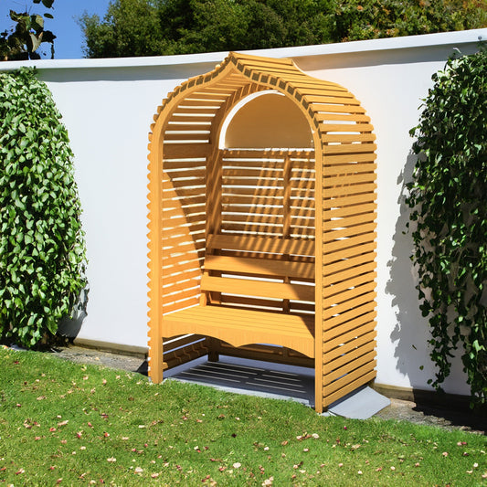 Shire Bejoda 2' 4" x 4' Apex Garden Arbour - Classic Pressure Treated Slatted