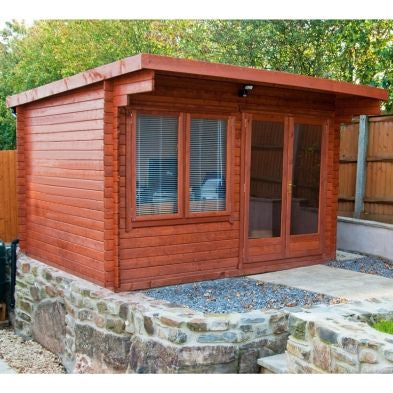 Shire Belgravia 10' 5" x 11' 10" Pent Summerhouse - Premium 28mm Cladding Overlap