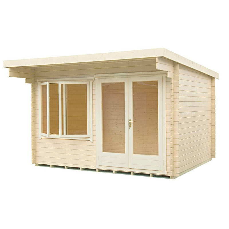 Shire Shire Belgravia 11' 9" x 11' 9" Pent Log Cabin - Premium 28mm Cladding Tongue & Groove