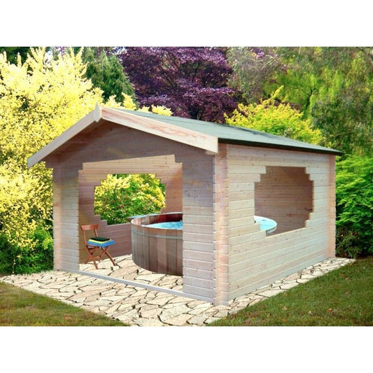 Shire Shire Bere 10' 9" x 10' 9" Apex Log Cabin - Premium 28mm Cladding Tongue & Groove