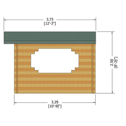 Shire Shire Bere 10' 7" x 10' 7" Apex Log Cabin - Premium 70mm Cladding Tongue & Groove