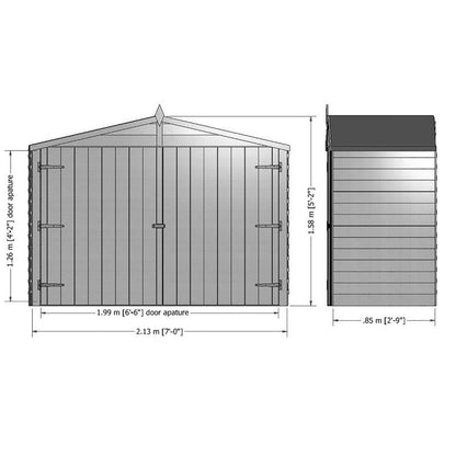 Shire Shire Overlap Garden Bike Storage Unit (7' x 3')