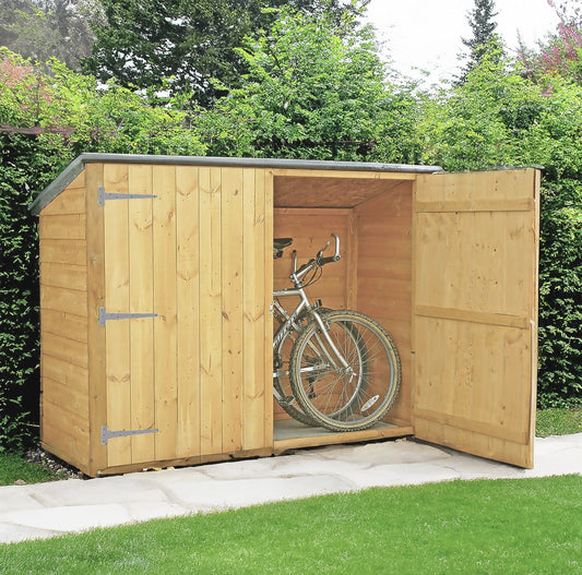 Shire Wentworth 6' x 2' Pent Bike Store - Premium Dip Treated Shiplap