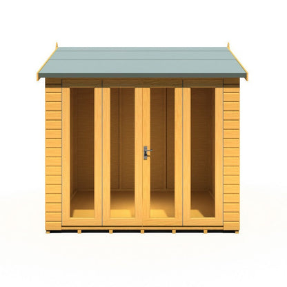 Shire Blenheim 7' 10" x 7' 10" Reverse Apex Summerhouse - Premium Dip Treated Shiplap