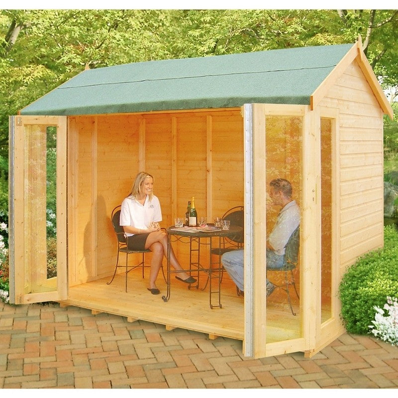 Shire Shire Blenhiem 8' 4" x 10' 2" Apex Summerhouse - Premium Dip Treated Shiplap