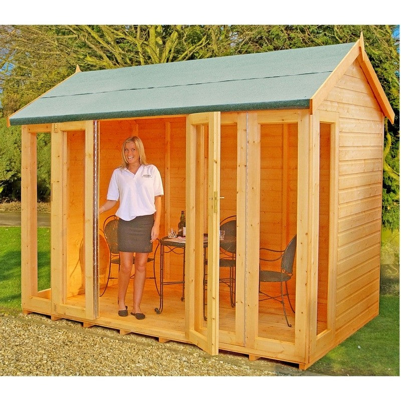 Shire Shire Blenhiem 8' 4" x 10' 2" Apex Summerhouse - Premium Dip Treated Shiplap