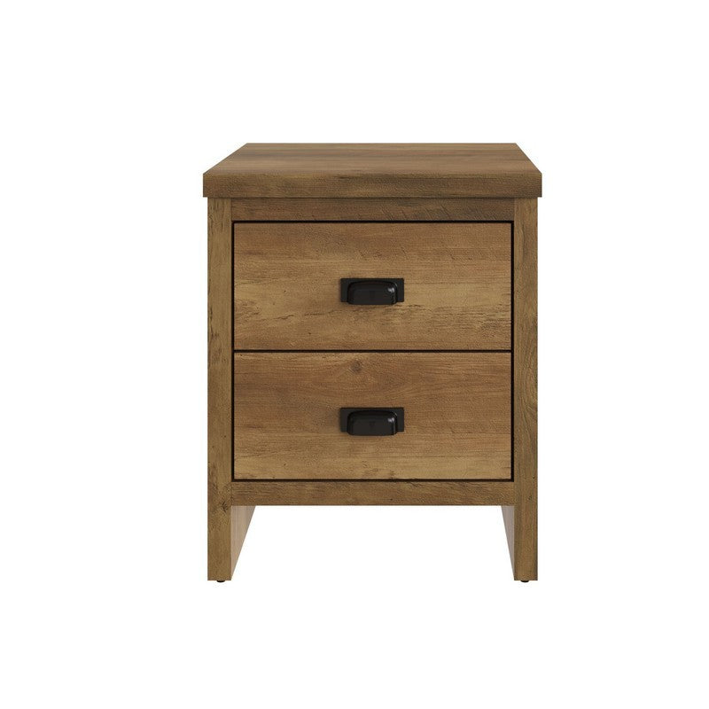 Boston Bedside Table Brown 2 Drawers