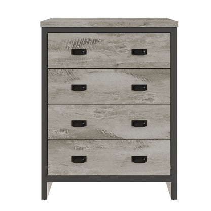 Boston Chest of Drawers Dark Grey 4 Drawers