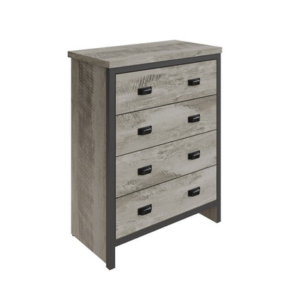 Boston Chest of Drawers Dark Grey 4 Drawers