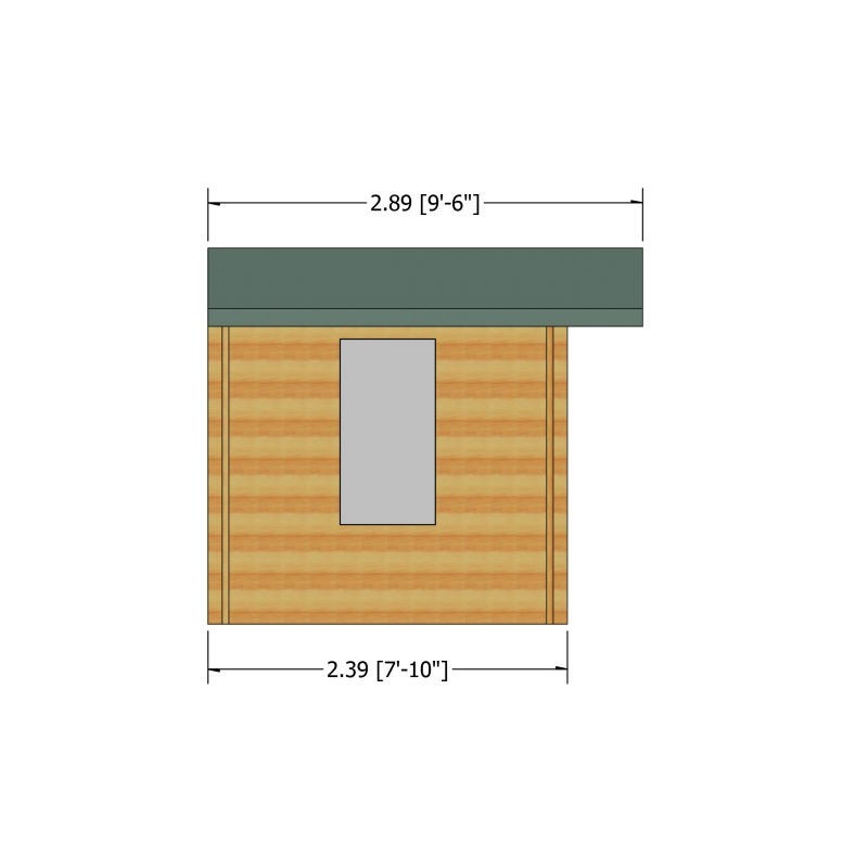 Shire Shire Bourne 13' 8" x 7' 10" Apex Log Cabin - Premium 34mm Cladding Tongue & Groove