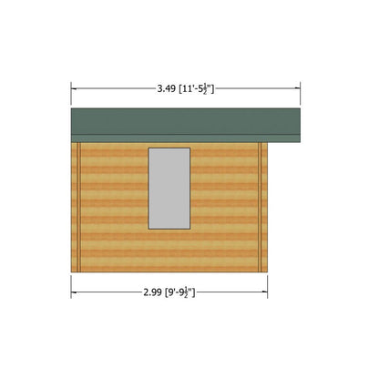 Shire Shire Bourne 13' 8" x 9' 9" Apex Log Cabin - Premium 28mm Cladding Tongue & Groove