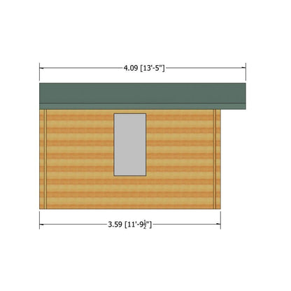 Shire Shire Bourne 13' 8" x 11' 9" Apex Log Cabin - Premium 34mm Cladding Tongue & Groove