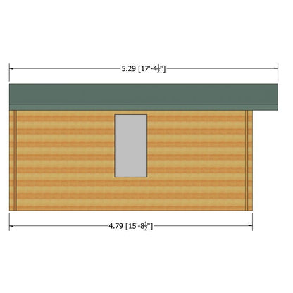 Shire Shire Bourne 13' 8" x 15' 8" Apex Log Cabin - Premium 44mm Cladding Tongue & Groove