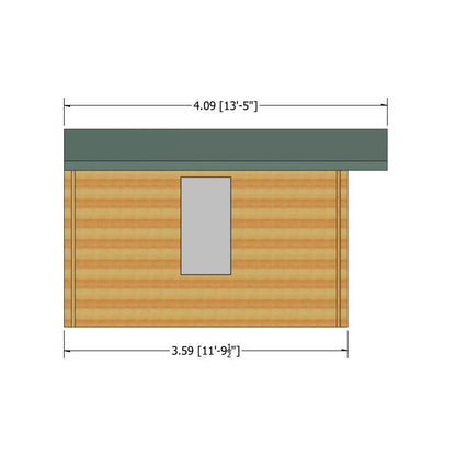 Shire Shire Bourne 15' 6" x 11' 9" Apex Log Cabin - Premium 28mm Cladding Tongue & Groove