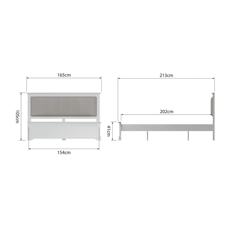 Barford King Size Oak White 5 x 7ft