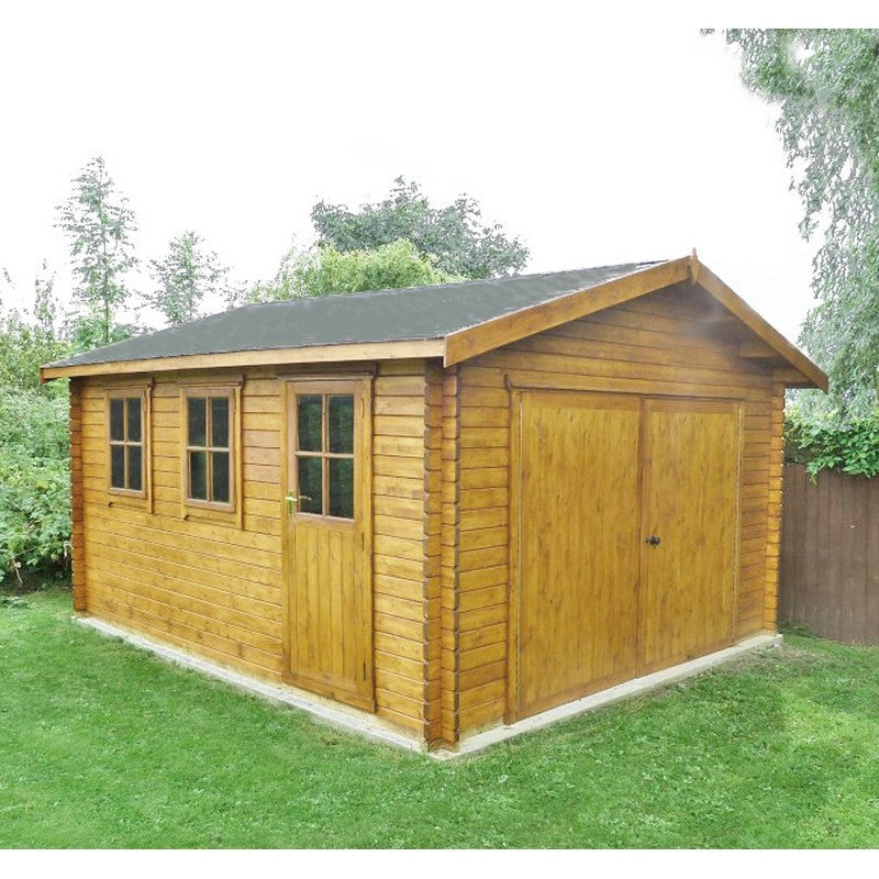 Shire Shire Bradenham 12' 9" x 11' 9" Apex Log Cabin - Premium 28mm Cladding Tongue & Groove