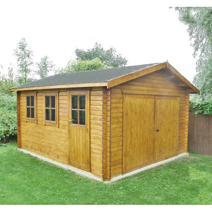 Shire Shire Bradenham 12' 9" x 11' 9" Apex Log Cabin - Premium 28mm Cladding Tongue & Groove