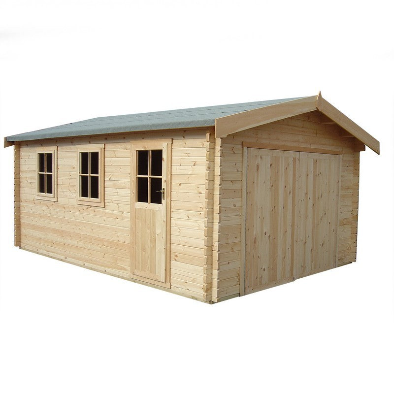 Shire Shire Bradenham 12' 5" x 11' 9" Reverse Apex Garage - Premium 34mm Cladding Tongue & Groove