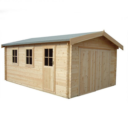 Shire Shire Bradenham 12' 5" x 11' 9" Reverse Apex Garage - Premium 70mm Cladding Tongue & Groove