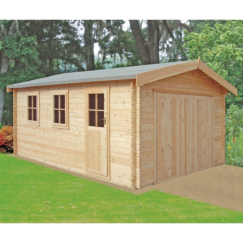 Shire Shire Bradenham 12' 9" x 14' 8" Apex Log Cabin - Premium 34mm Cladding Tongue & Groove