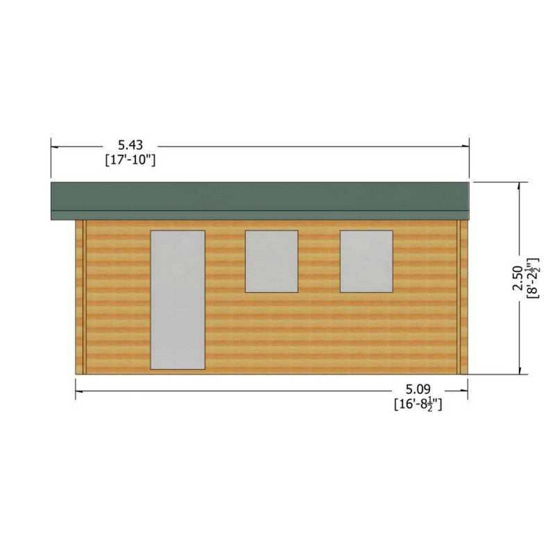 Shire Shire Bradenham 13' 8" x 16' 8" Reverse Apex Garage - Premium 34mm Cladding Tongue & Groove