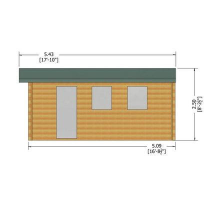 Shire Shire Bradenham 13' 8" x 16' 8" Reverse Apex Garage - Premium 34mm Cladding Tongue & Groove