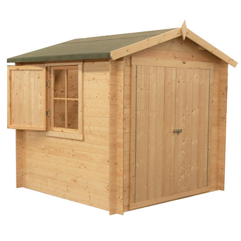 Shire Shire Bradley 10' x 10' Apex Log Cabin - Budget 19mm Cladding Tongue & Groove