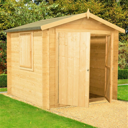 Shire Shire Bradley 10' x 10' Apex Log Cabin - Budget 19mm Cladding Tongue & Groove