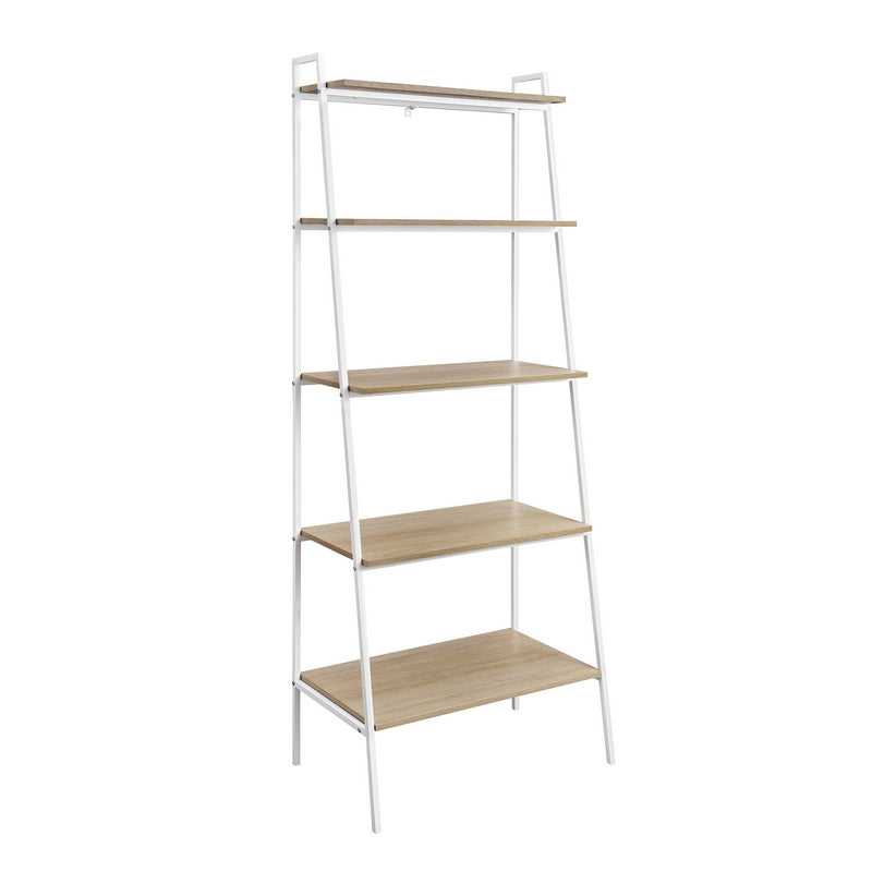 Norfolk Furniture Contemporary Tall Shelving Unit White 5 Shelves