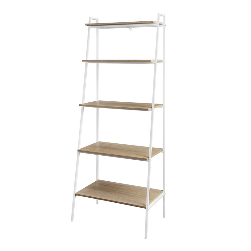 Norfolk Furniture Contemporary Tall Shelving Unit White 5 Shelves