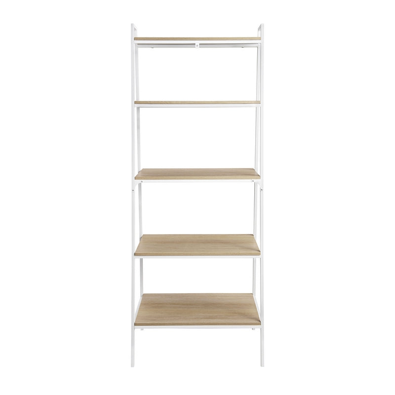 Norfolk Furniture Contemporary Tall Shelving Unit White 5 Shelves