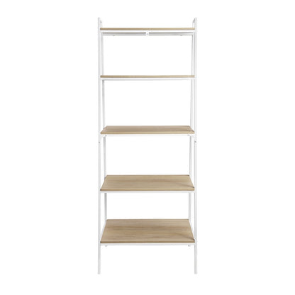 Norfolk Furniture Contemporary Tall Shelving Unit White 5 Shelves