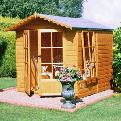 Shire Shire Buckingham 7' 1" x 7' 8" Apex Summerhouse - Premium Dip Treated Shiplap