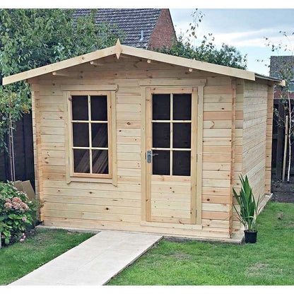 Shire Shire Bucknells 8' x 10' Apex Log Cabin - Classic 28mm Cladding Tongue & Groove