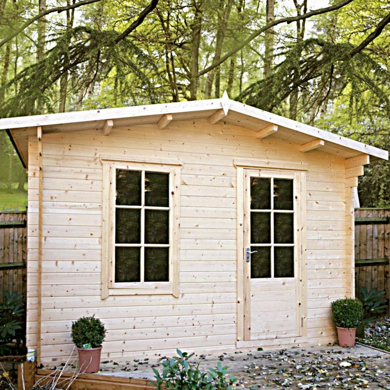 Shire Shire Bucknells 8' x 10' Apex Log Cabin - Classic 28mm Cladding Tongue & Groove