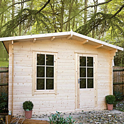 Shire Shire Bucknells 8' x 10' Apex Log Cabin - Classic 28mm Cladding Tongue & Groove