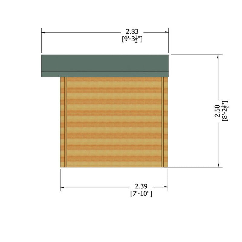 Shire Shire Bucknells 8' x 10' Apex Log Cabin - Classic 28mm Cladding Tongue & Groove